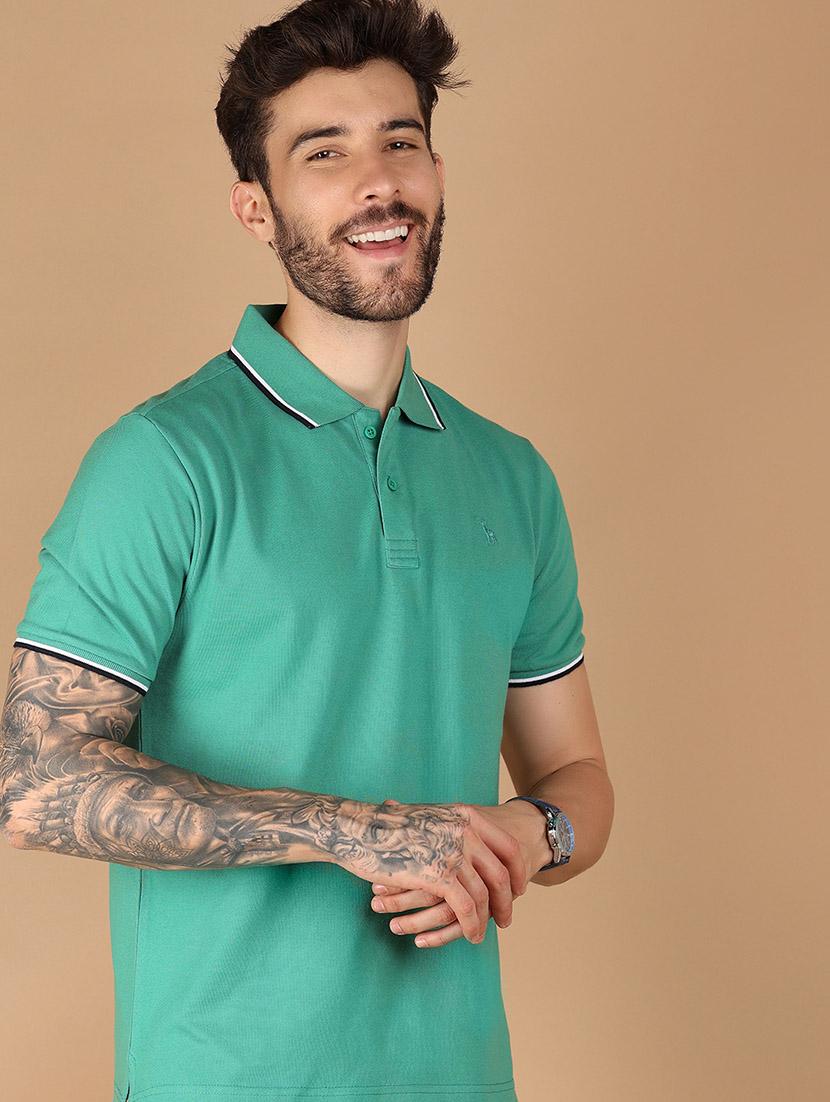 men solid cotton polo t-shirt - 21341794 - Standard Image - 3