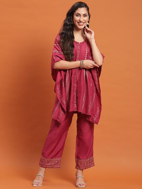 pink viscose coord set - 21342138 - Standard Image - 0