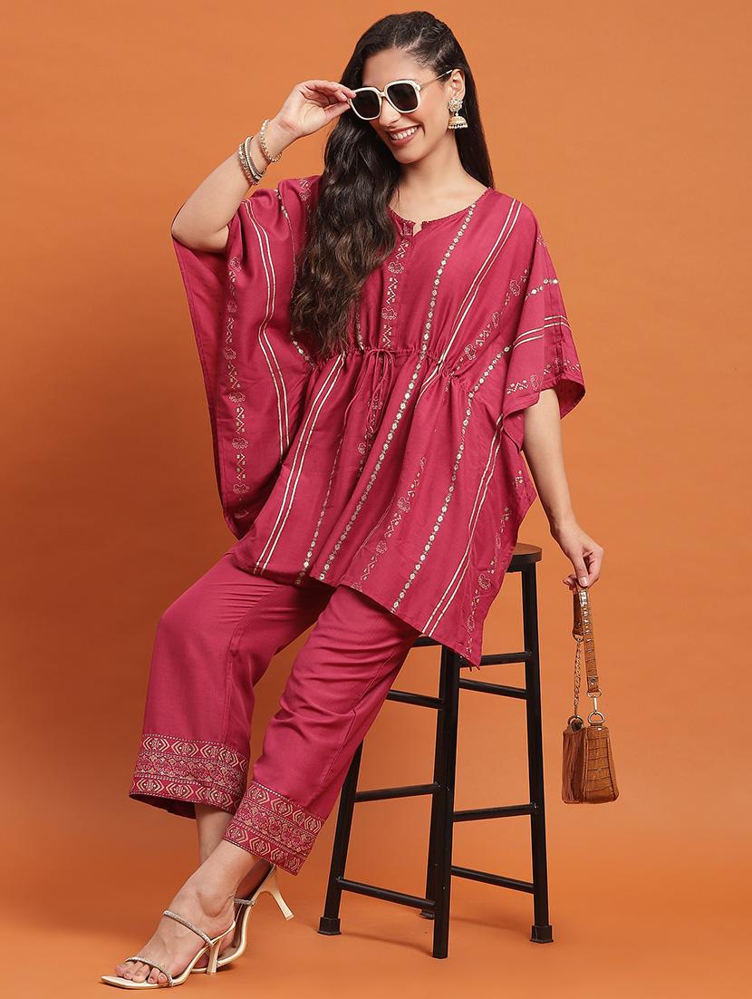pink viscose coord set - 21342138 - Standard Image - 5