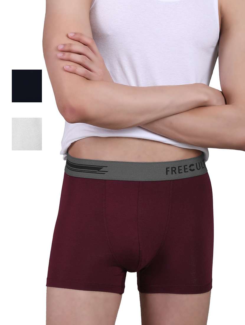 men solid trunks combo