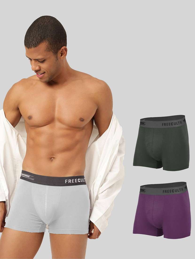 men solid trunks combo