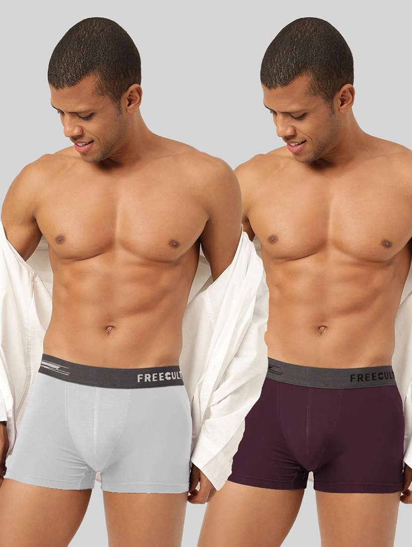 men solid trunks combo
