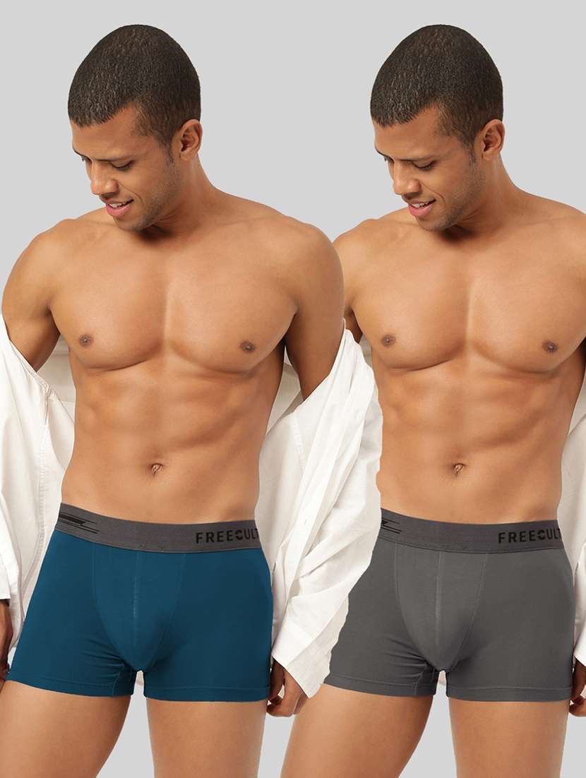 men solid trunks combo