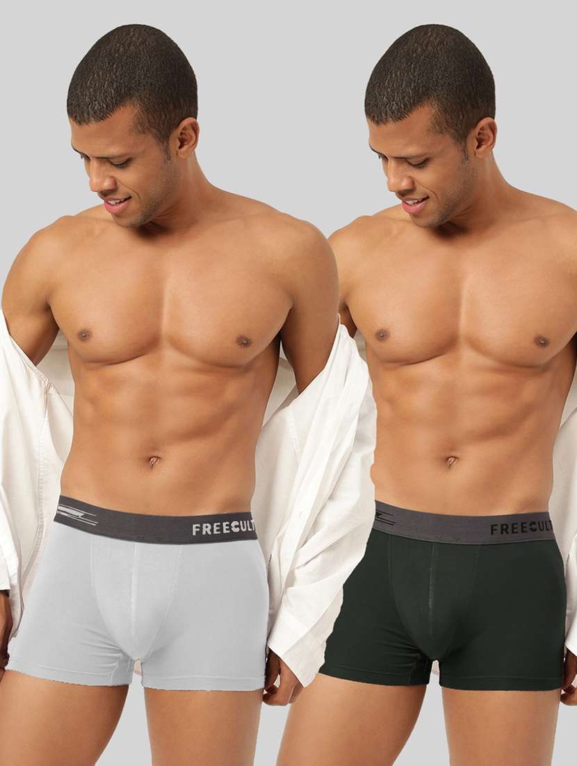men solid trunks combo
