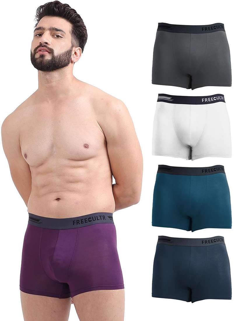 men solid trunks combo