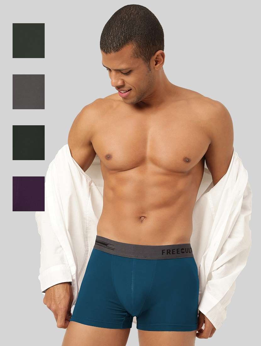 men solid trunks combo