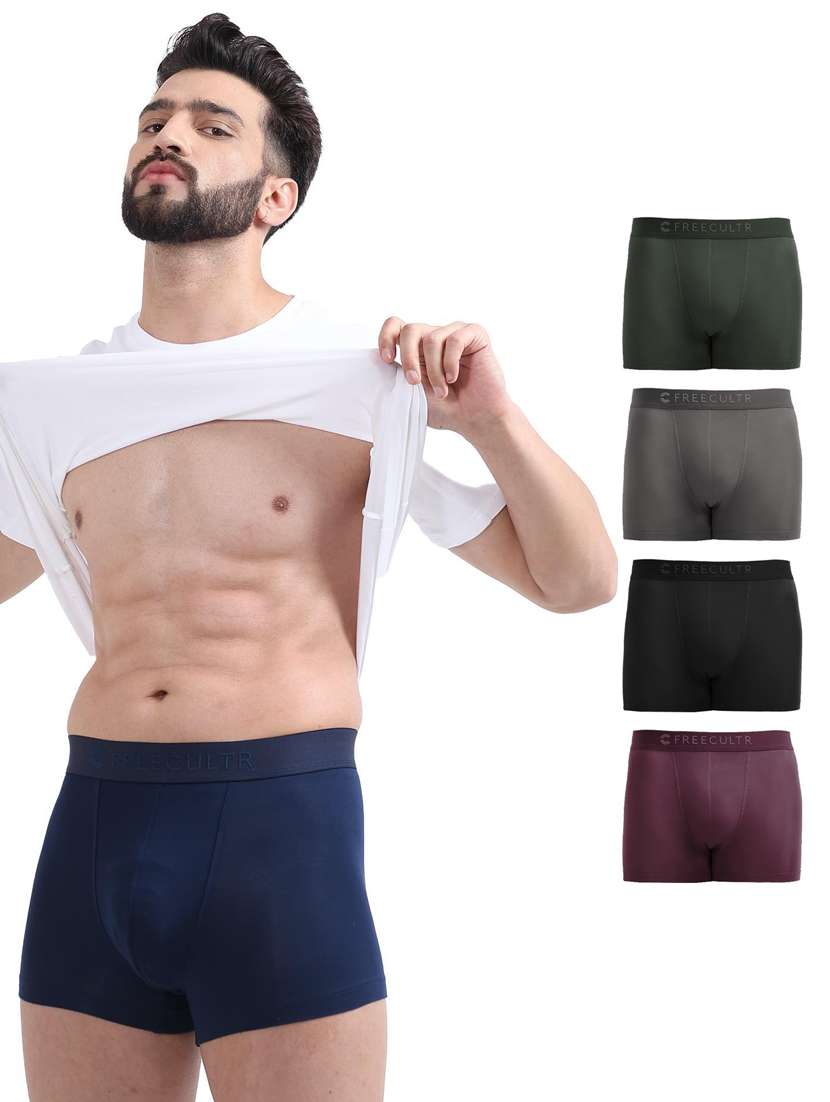 men solid trunks combo