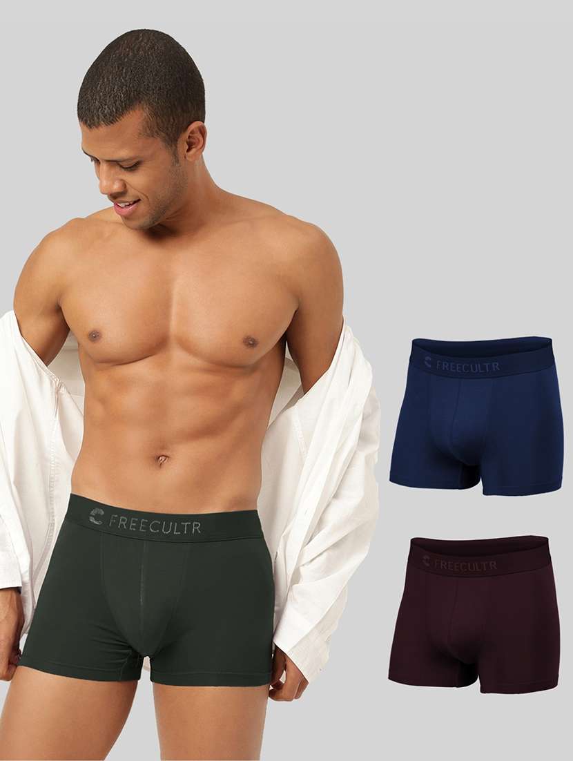 men solid trunks combo