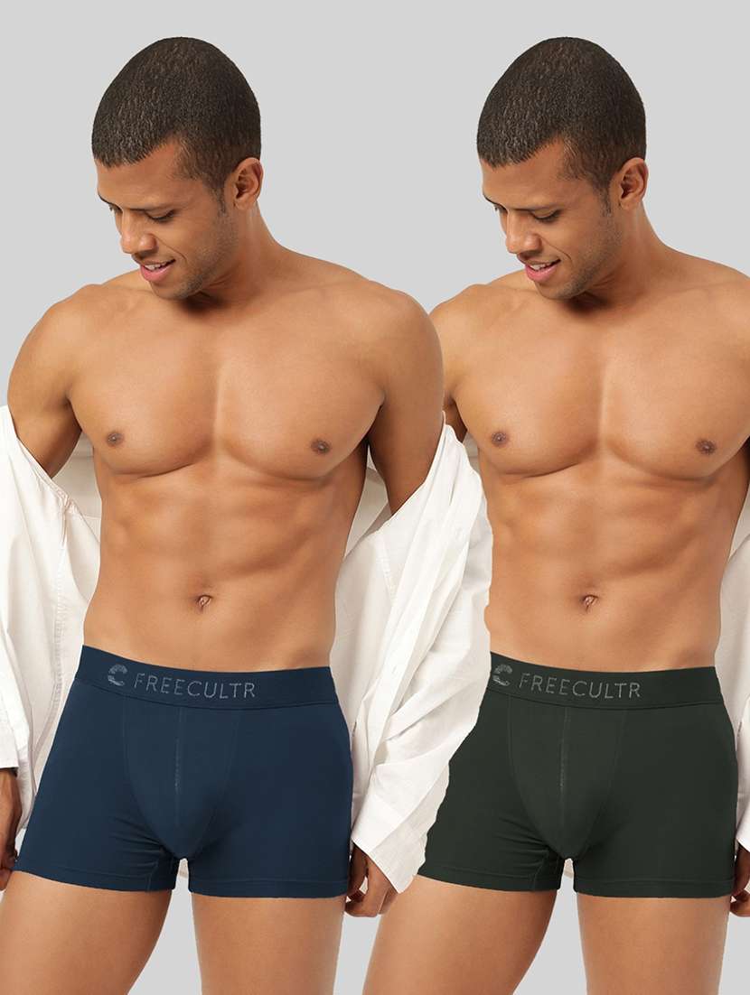 men solid trunks combo