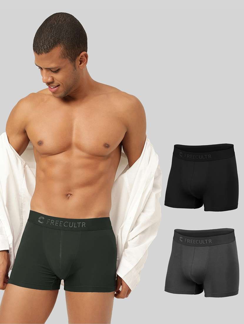 men solid trunks combo