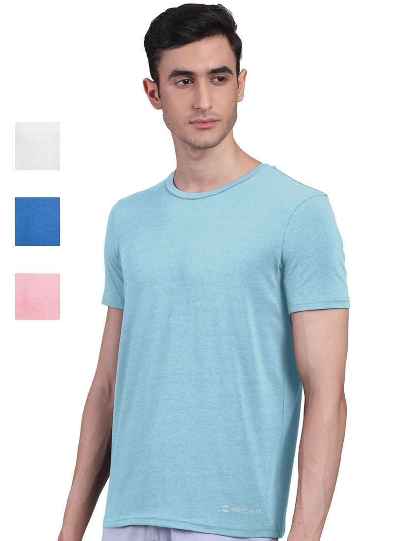 men's solid round neck t-shirt combo