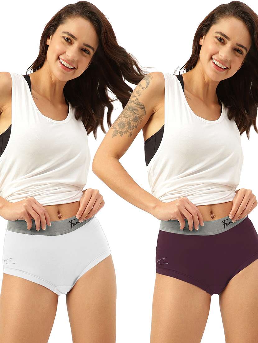 women's solid panty combo