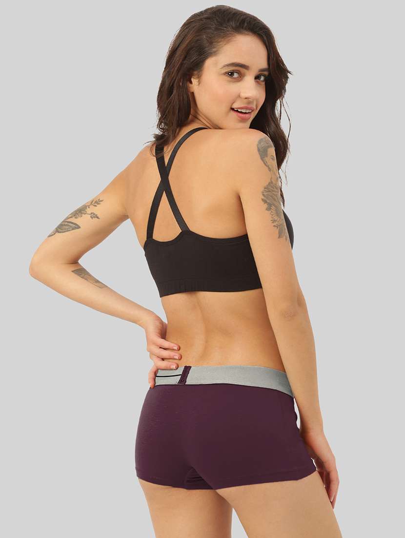 women solid modal boy shorts panty - 21343190 -  Standard Image - 3