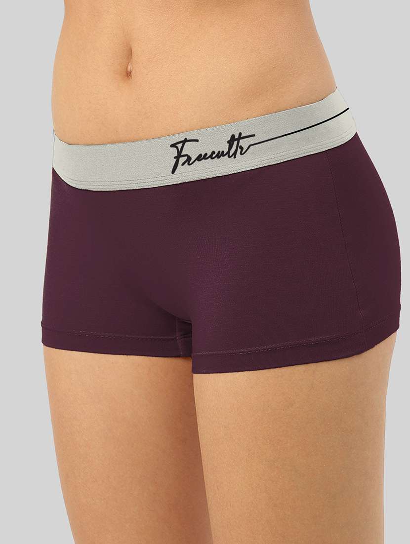 women's solid boy shorts combo - 21343209 -  Standard Image - 3