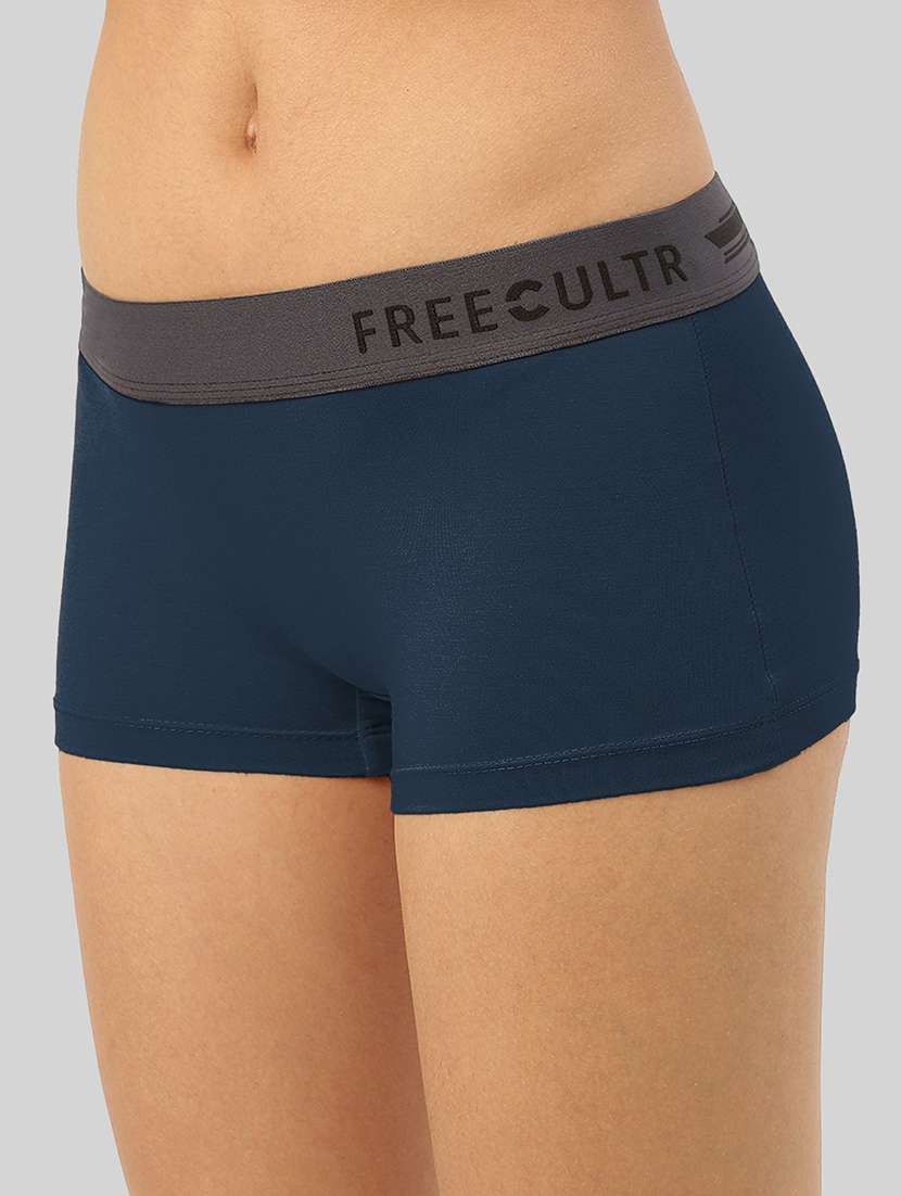 women's solid boy shorts panty combo - 21343297 -  Standard Image - 3