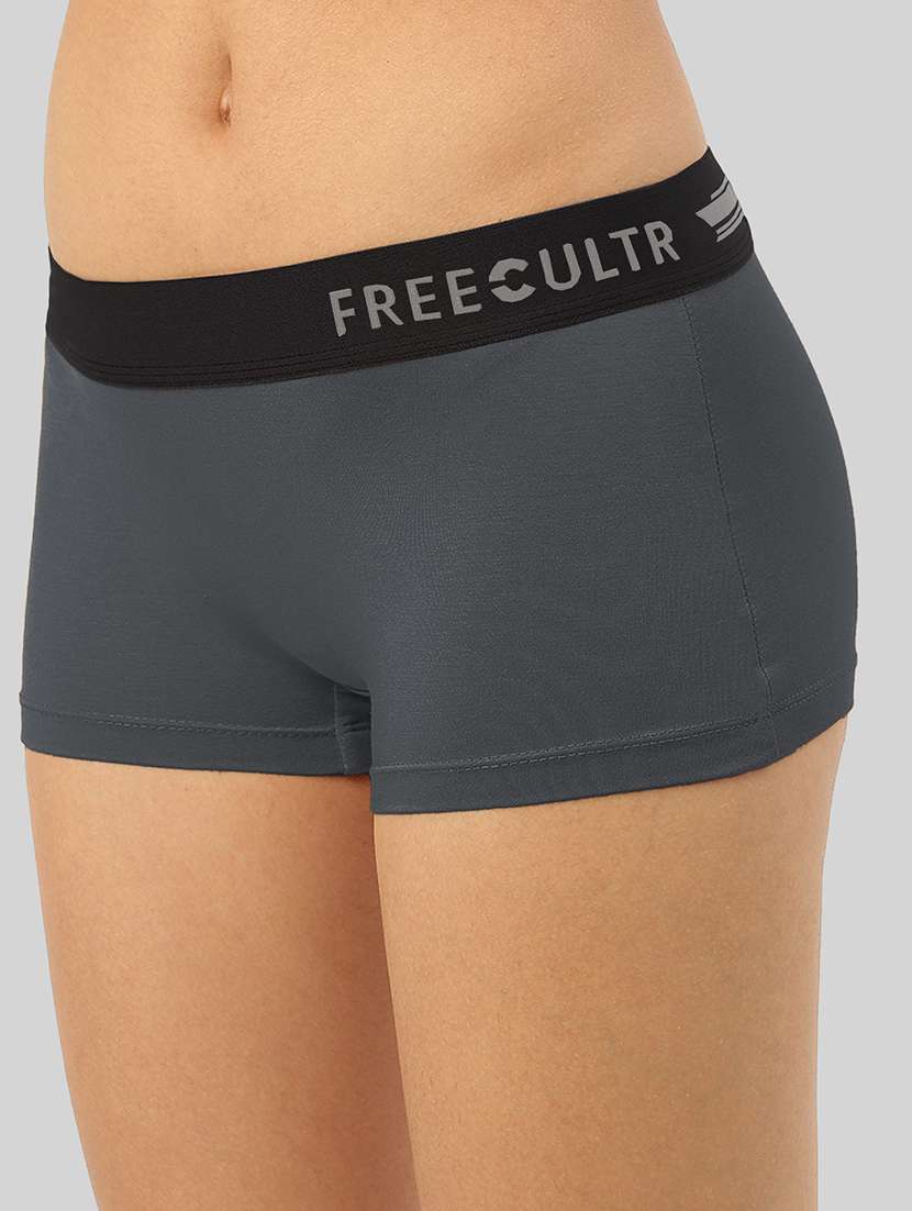 women's solid boy shorts panty combo - 21343301 -  Standard Image - 3