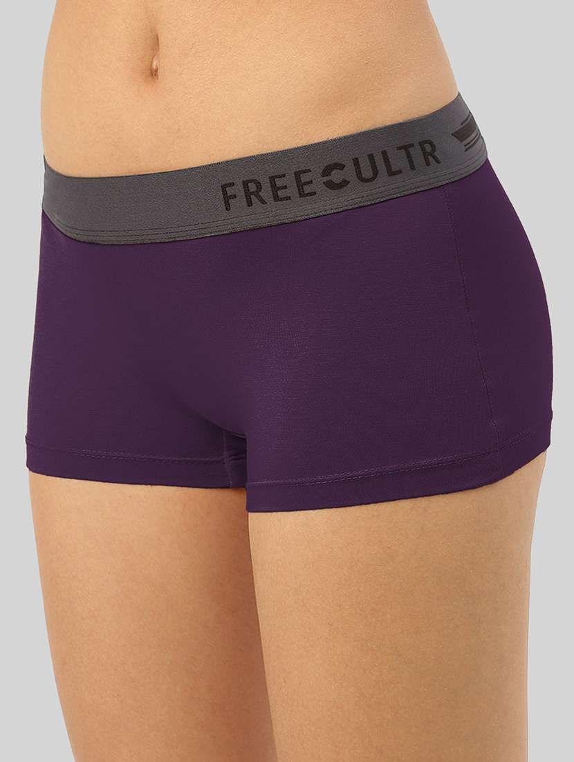 women's solid boy shorts panty combo - 21343310 -  Standard Image - 3