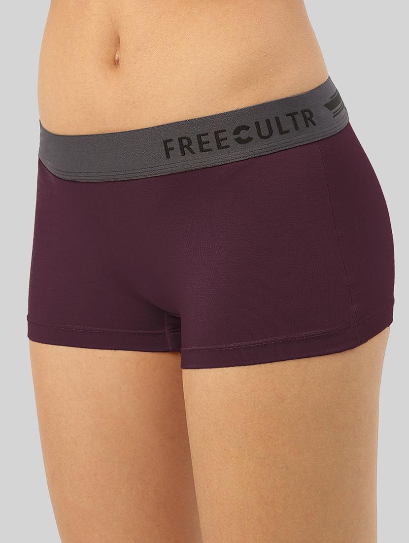 women's solid boy shorts panty combo - 21343312 - Standard Image - 3