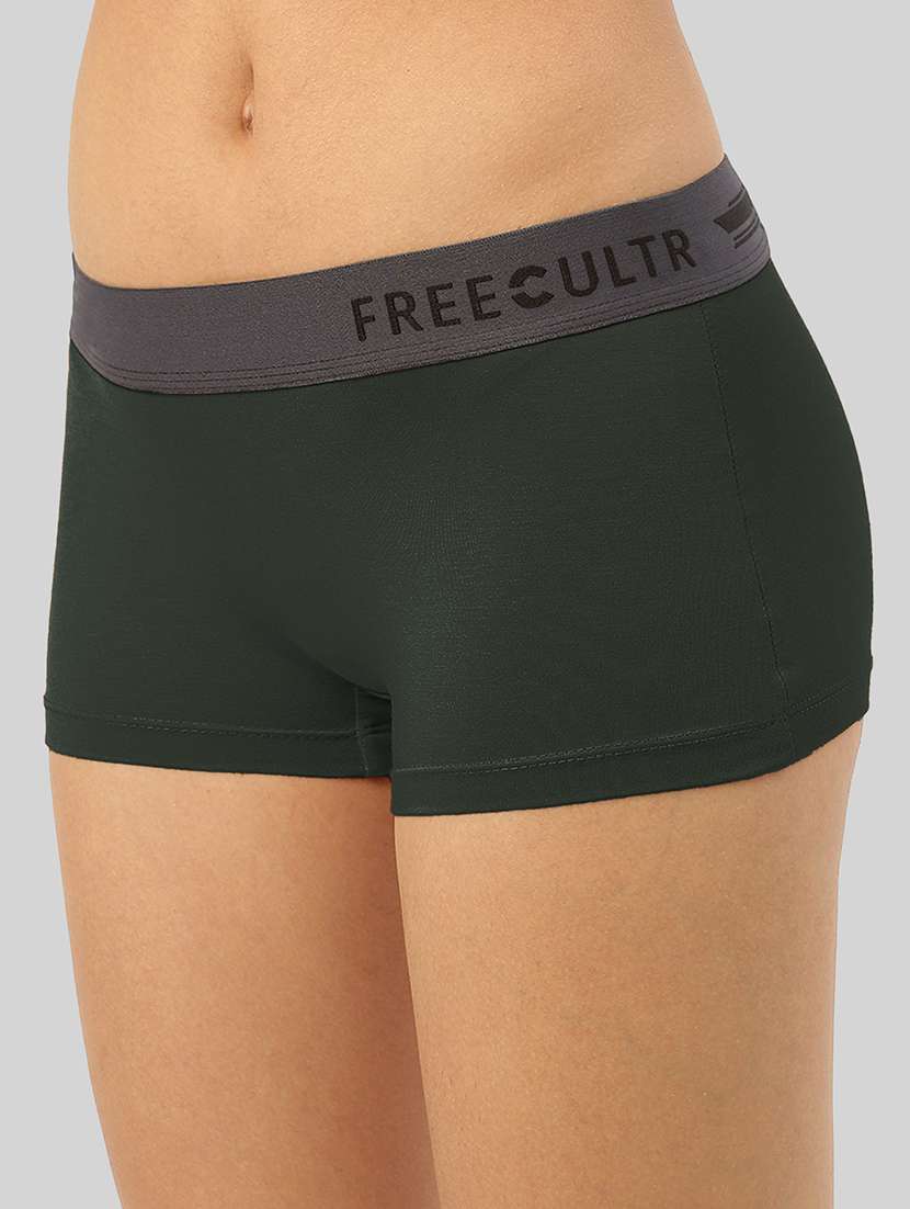 women's solid boy shorts panty combo - 21343332 -  Standard Image - 3