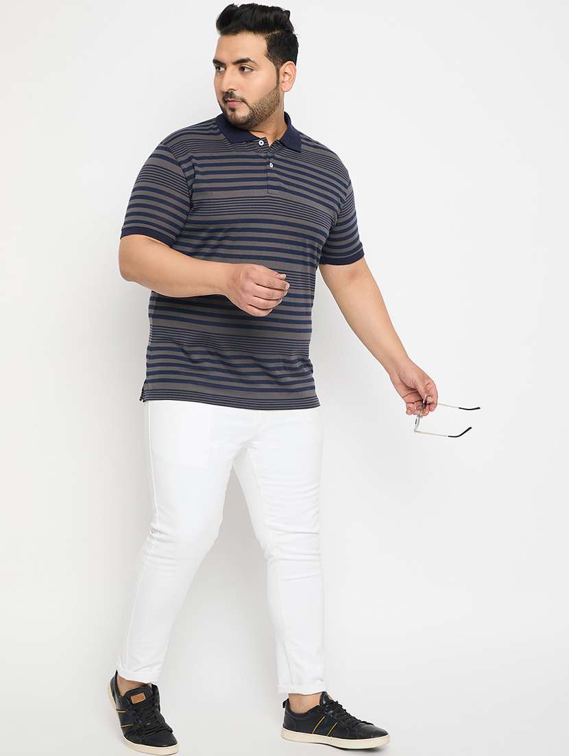 men polo neck striped t-shirt - 21343879 -  Standard Image - 3