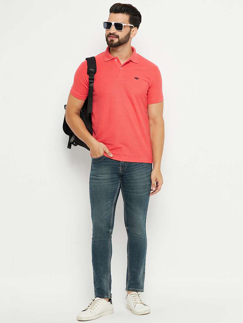 men polo neck solid t-shirt - 21343894 -  Standard Image - 3