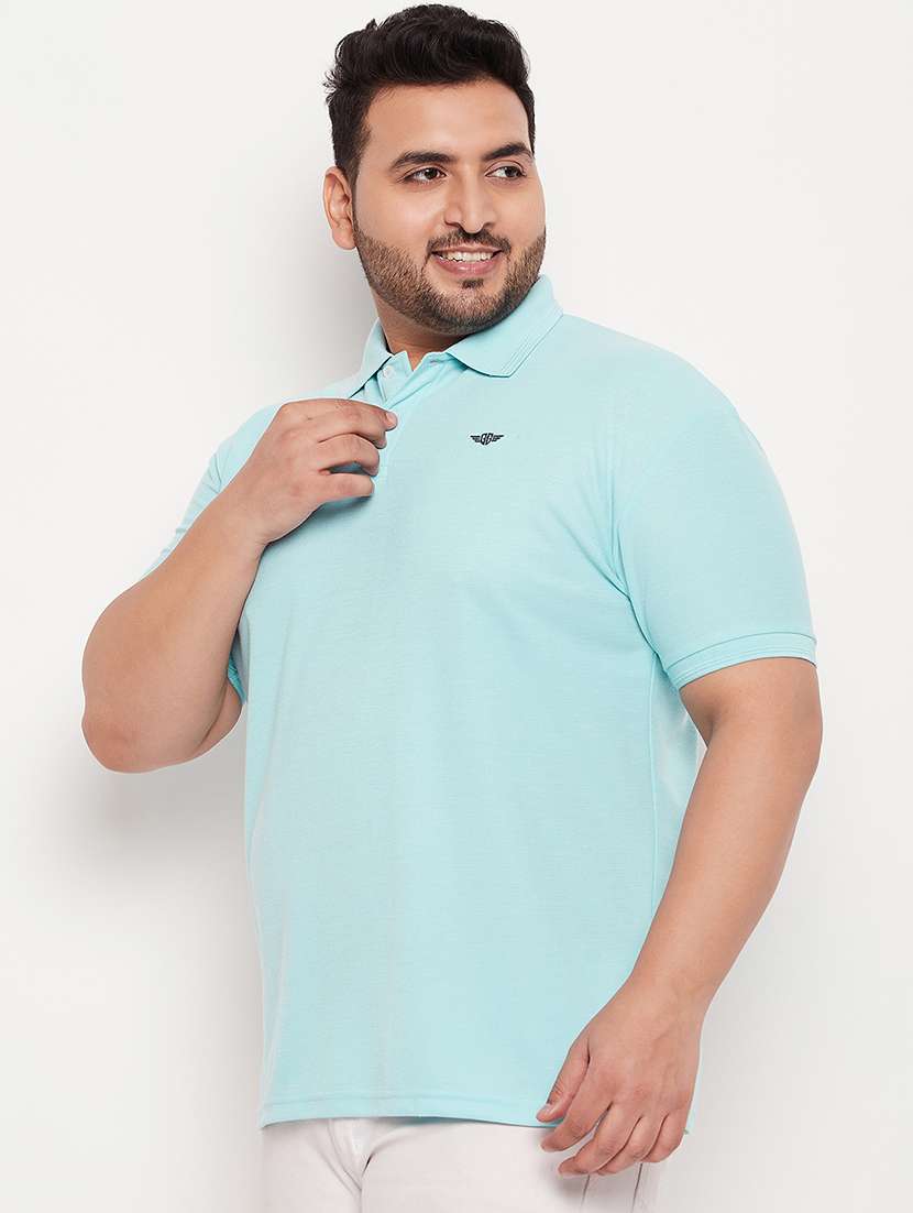 men polo neck placement print t-shirt