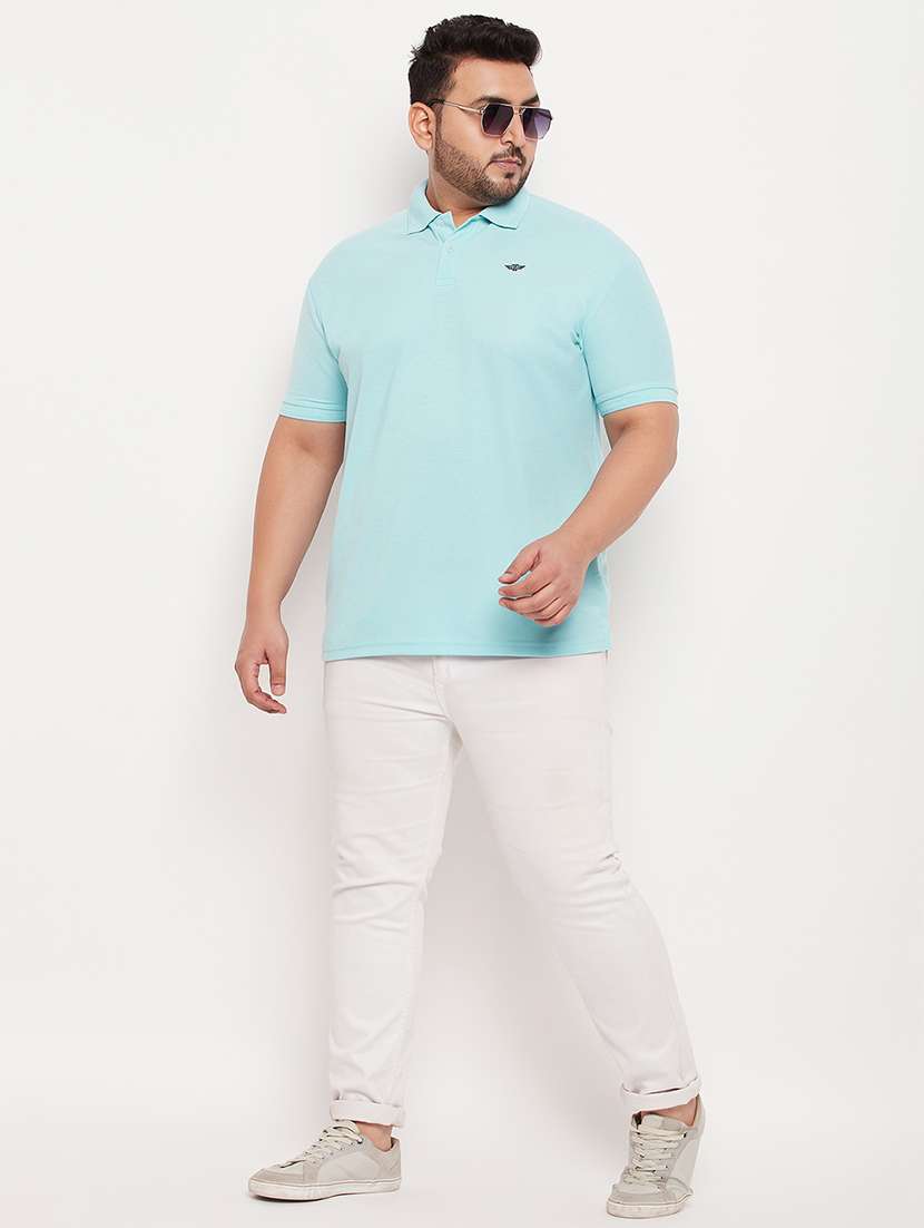 men polo neck placement print t-shirt - 21343915 -  Standard Image - 3