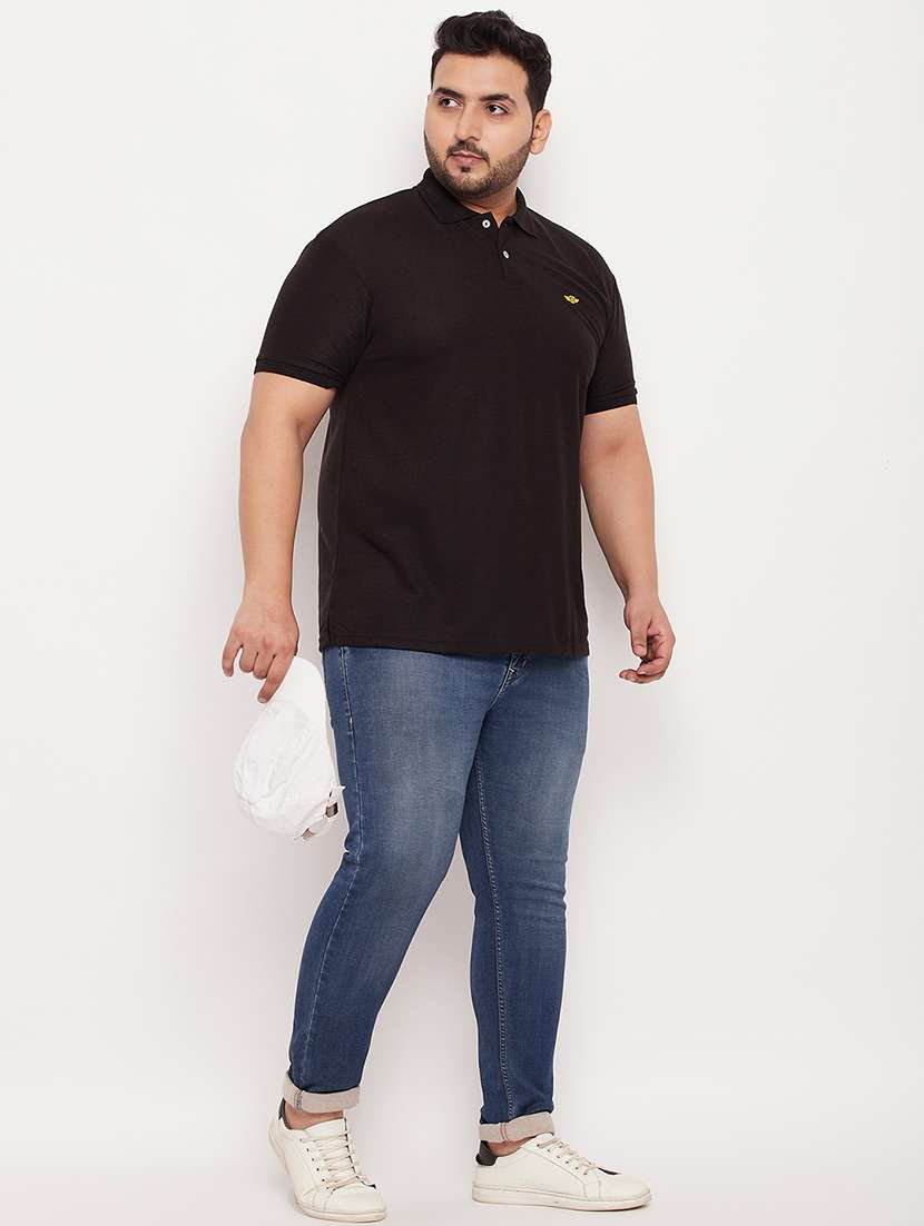 men polo neck solid t-shirt - 21343917 -  Standard Image - 3