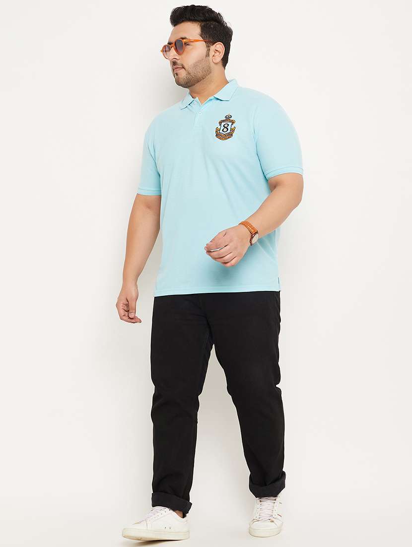 men polo neck placement print t-shirt - 21343930 -  Standard Image - 3