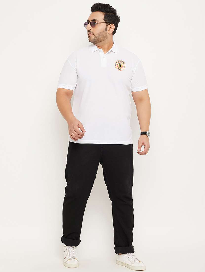 men polo neck placement print t-shirt - 21343937 -  Standard Image - 3