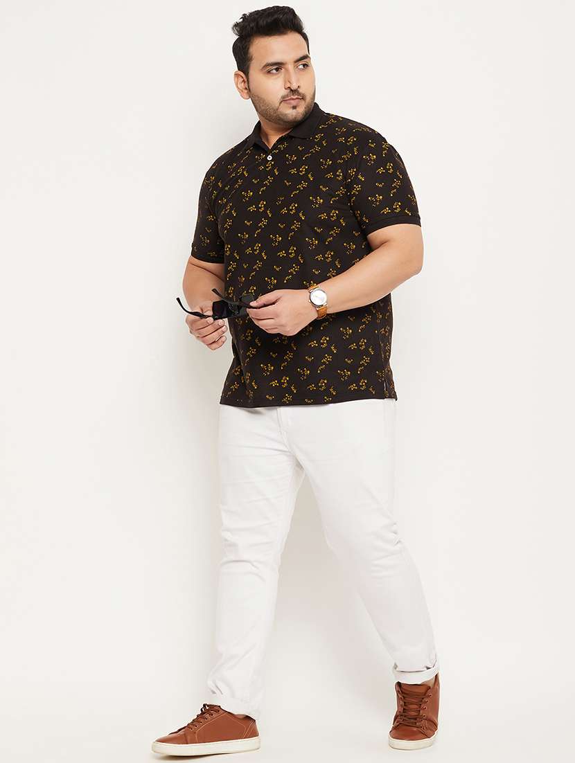 men plus size all over print polo t-shirt - 21343955 -  Standard Image - 3