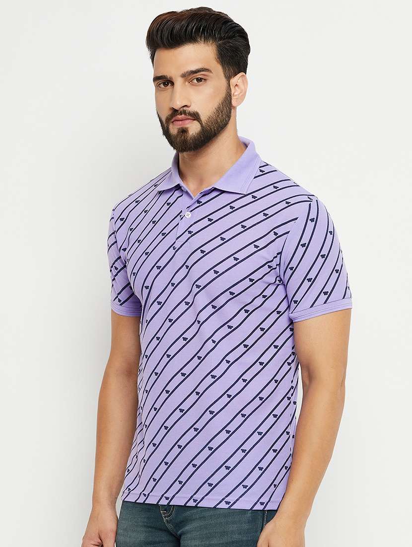 men polo neck printed t-shirt