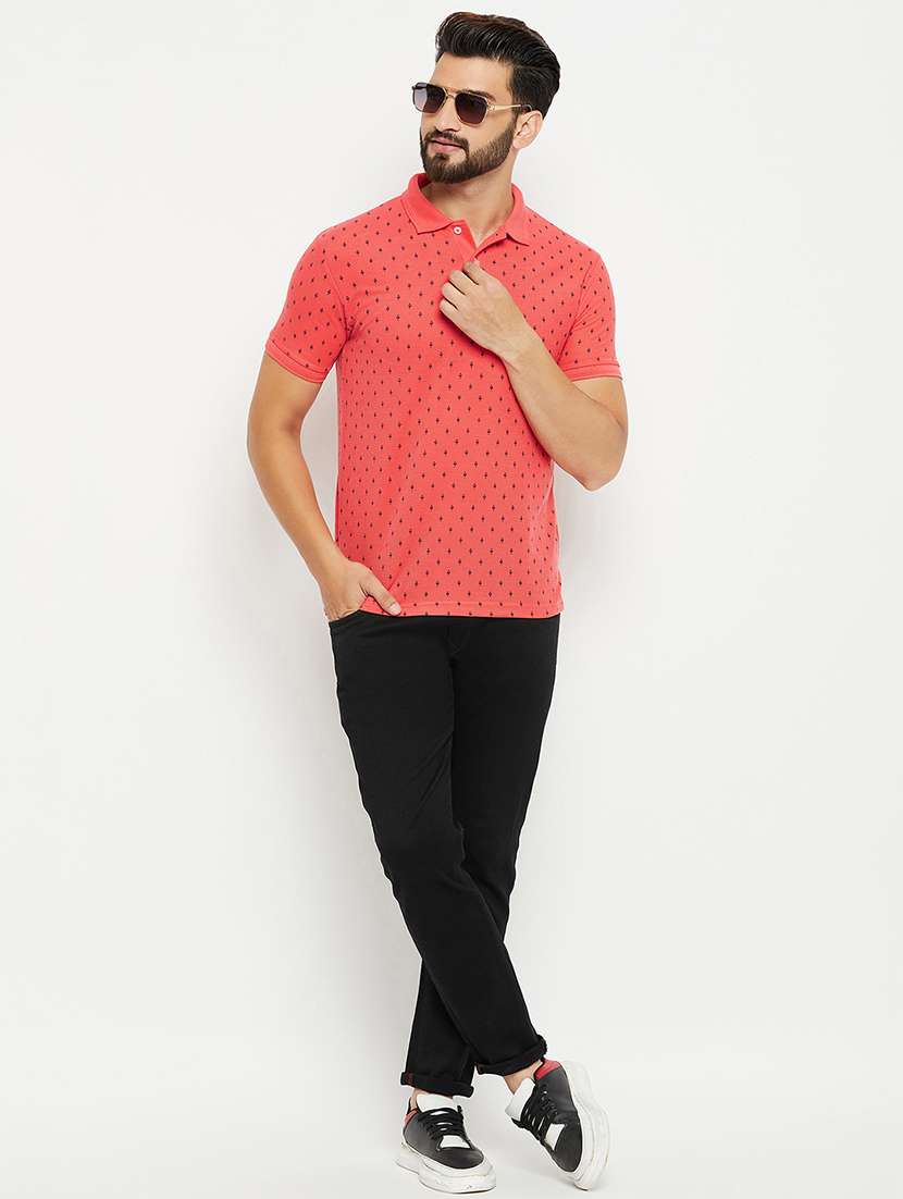 men polo neck printed t-shirt - 21343967 -  Standard Image - 3