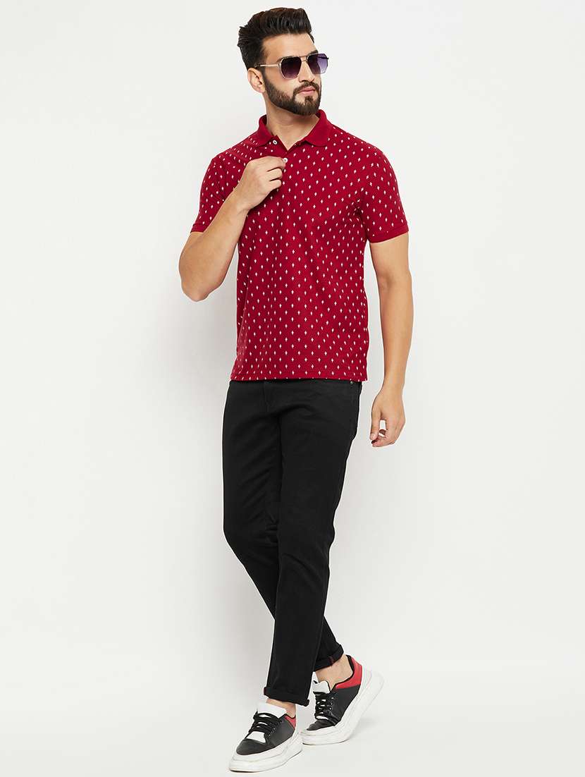 men polo neck printed t-shirt - 21343968 -  Standard Image - 3