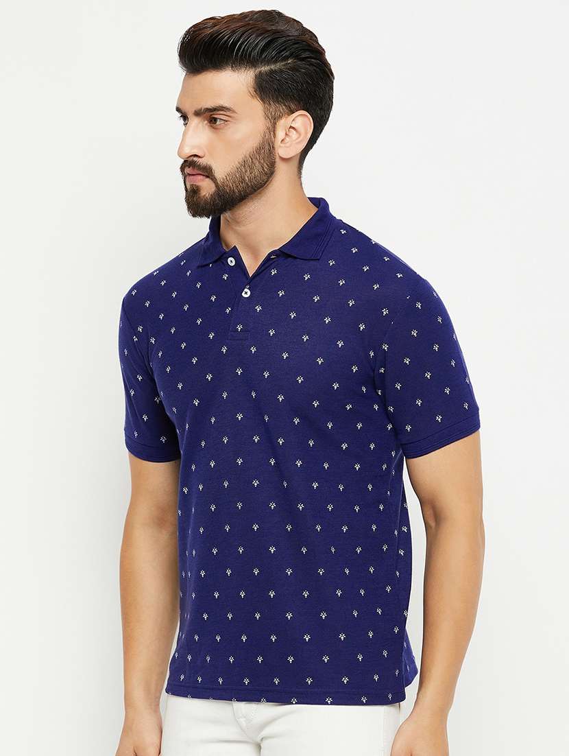 men polo neck printed t-shirt