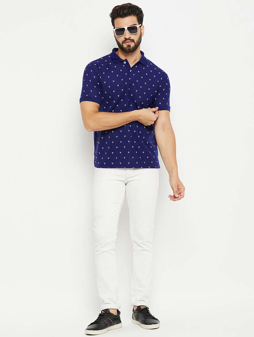 men polo neck printed t-shirt - 21343970 -  Standard Image - 3