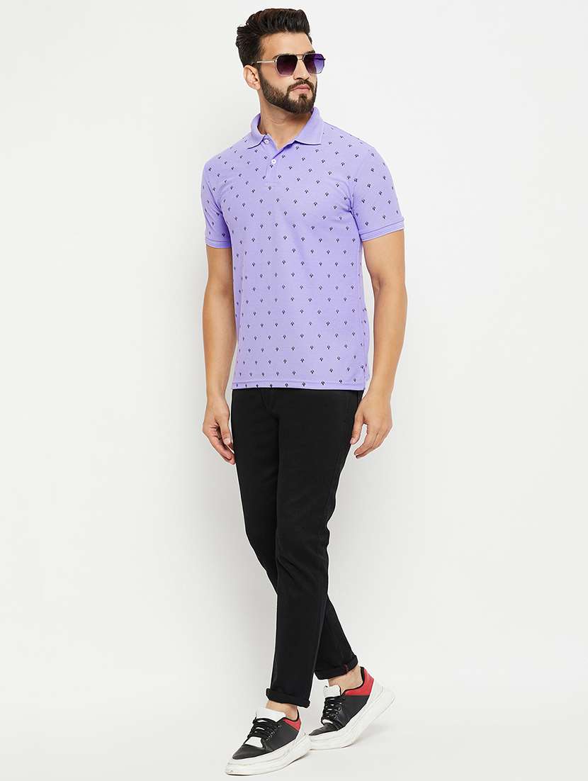 men all over print polo t-shirt - 21343971 -  Standard Image - 3
