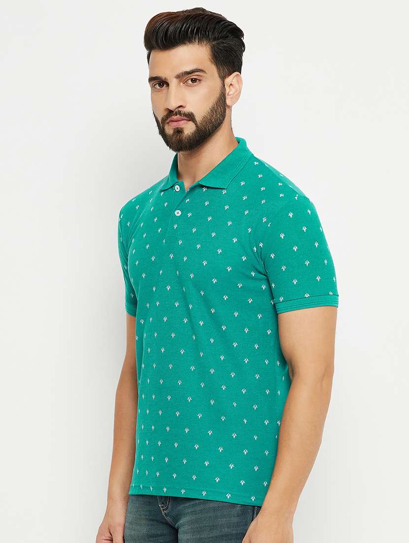 men polo neck printed t-shirt