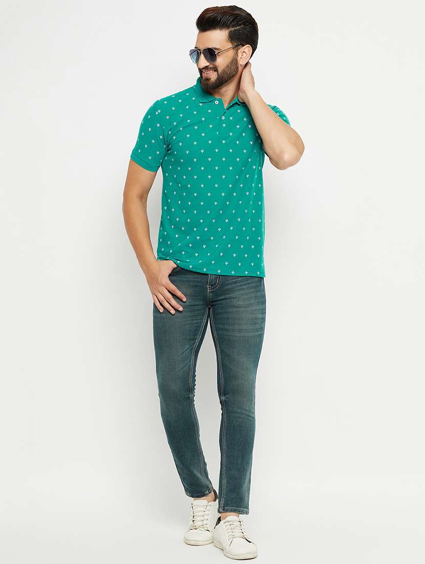 men polo neck printed t-shirt - 21343972 -  Standard Image - 3