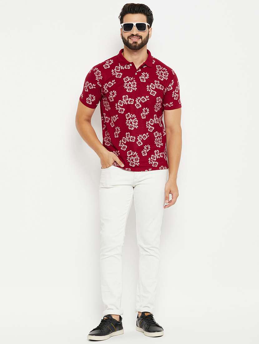 men all over print polo t-shirt - 21343976 -  Standard Image - 3