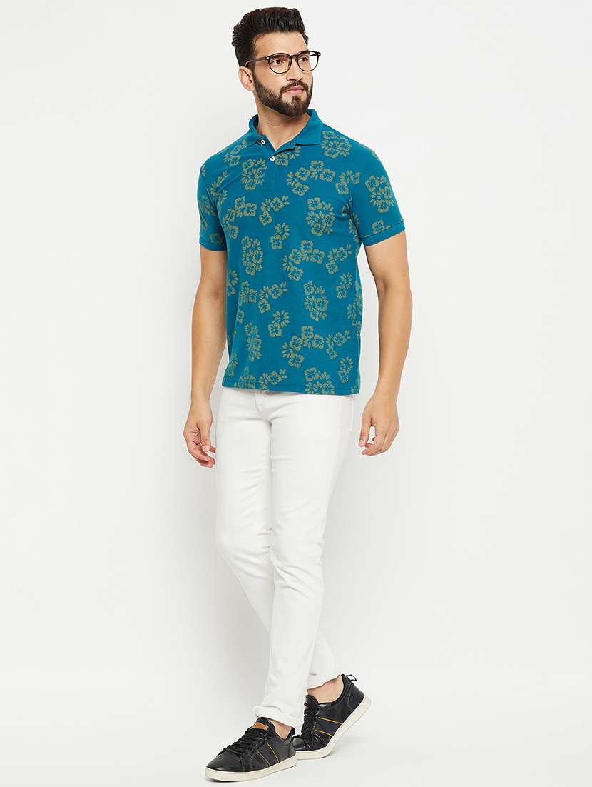 men polo neck printed t-shirt - 21343977 -  Standard Image - 3