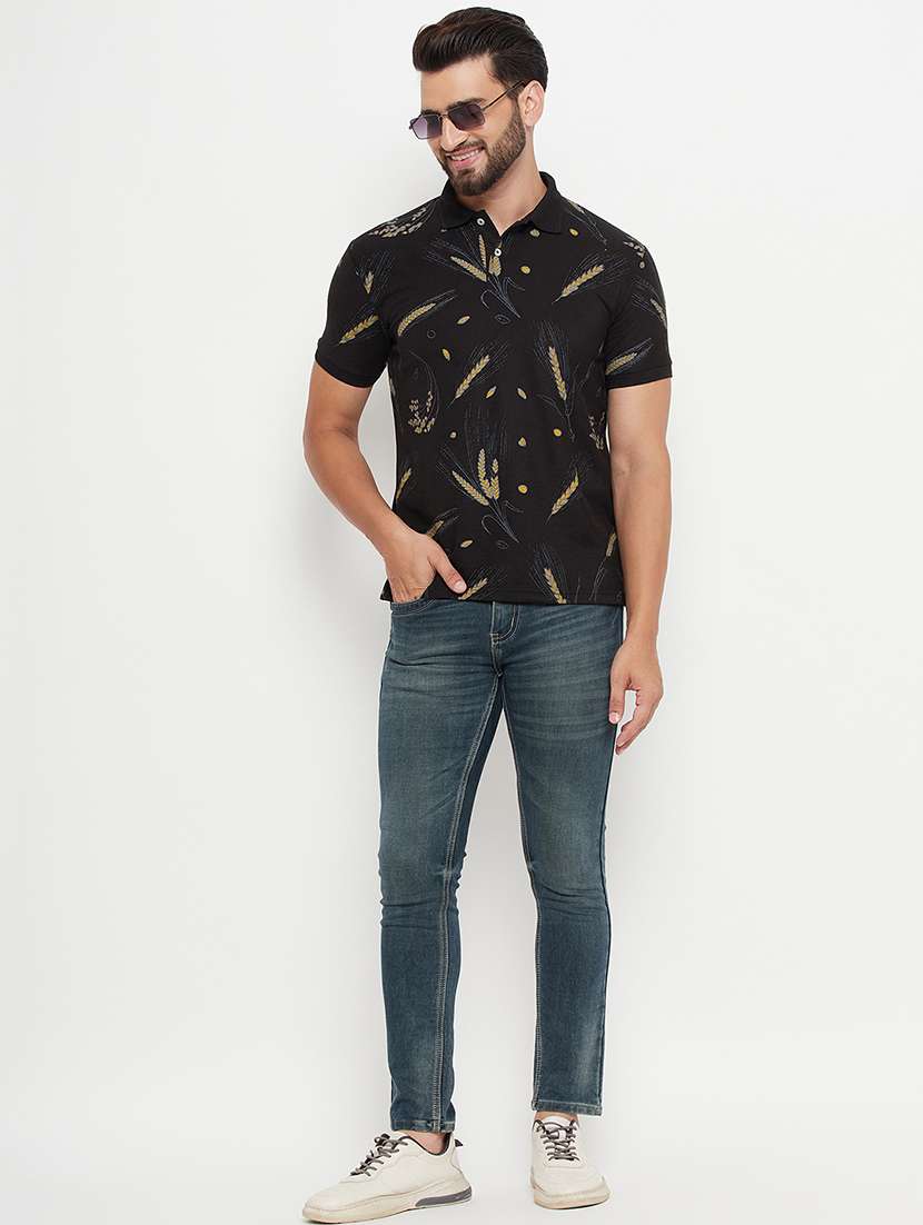 men polo neck printed t-shirt - 21343984 -  Standard Image - 3