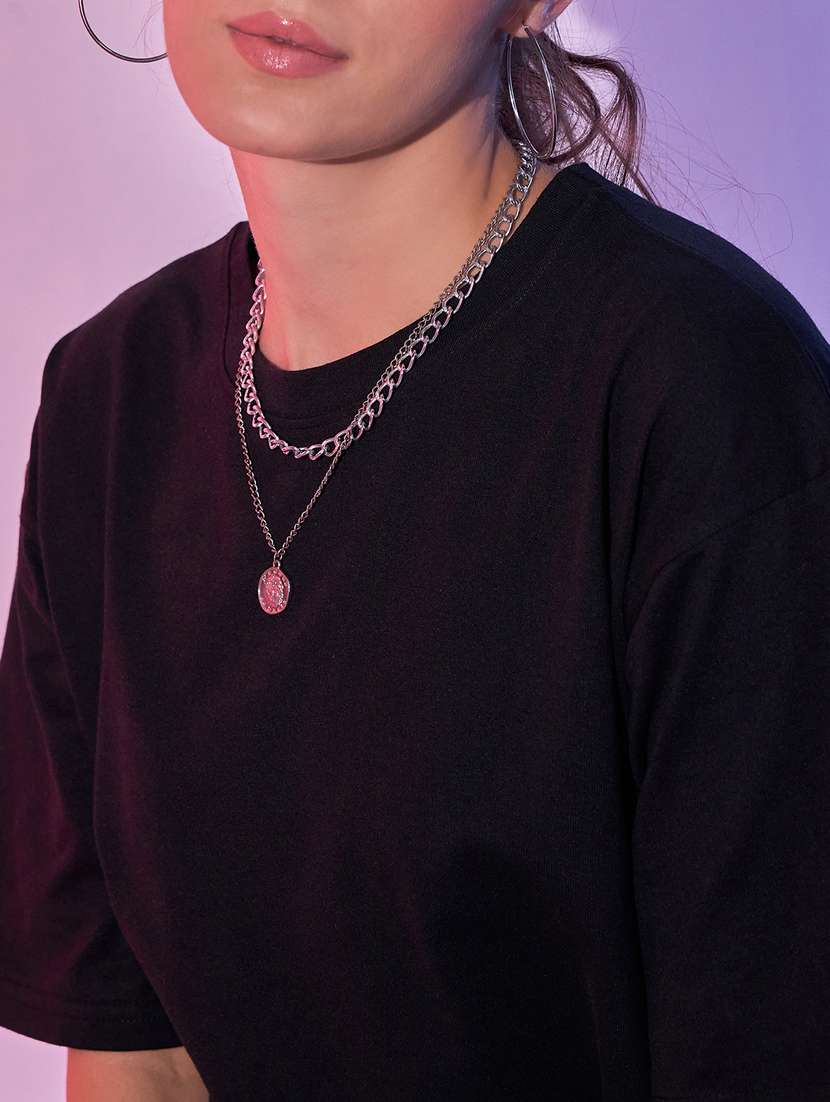 women black cotton boxy t-shirt - 21344185 -  Standard Image - 5