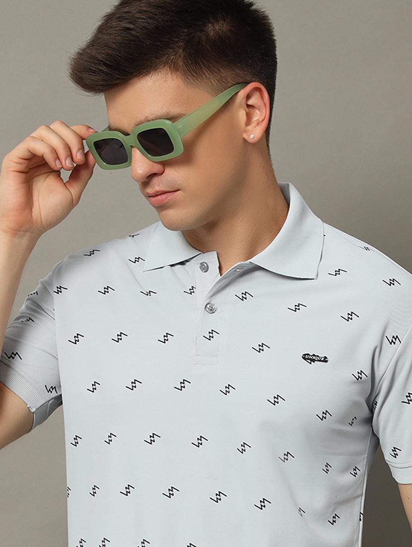 men printed polo t-shirt - 21344245 - Standard Image - 3