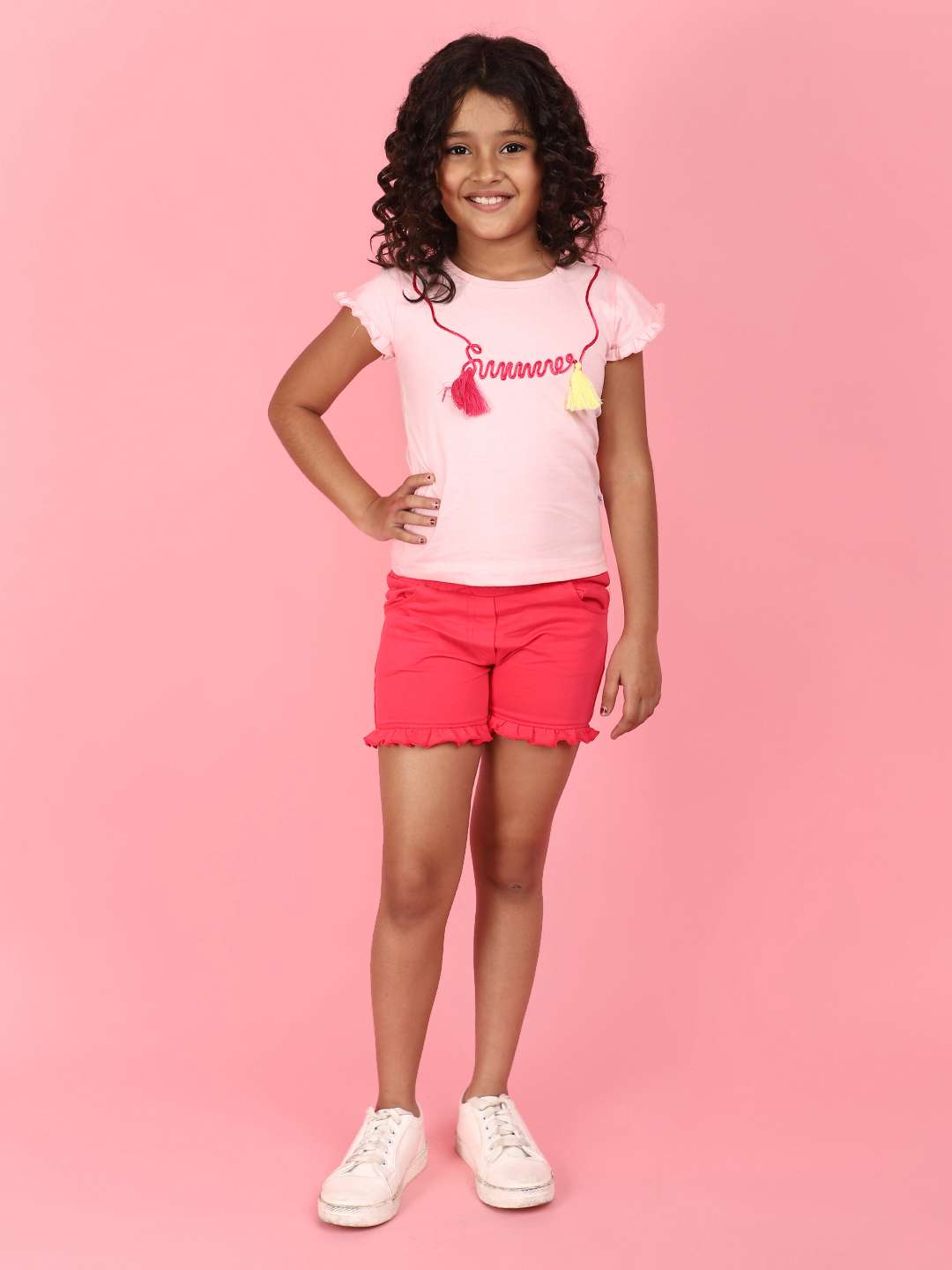 light pink loop knit twin sets & jump suit - 21344446 - Zoom Image - 0