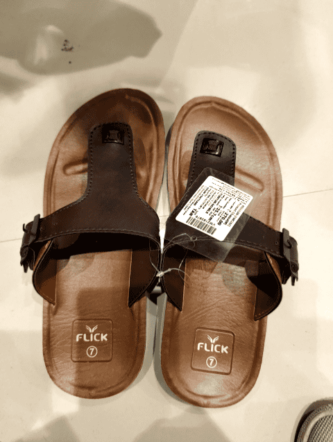 tan pu (polyurethane) flip flops - 21344453 -  Standard Image - 0