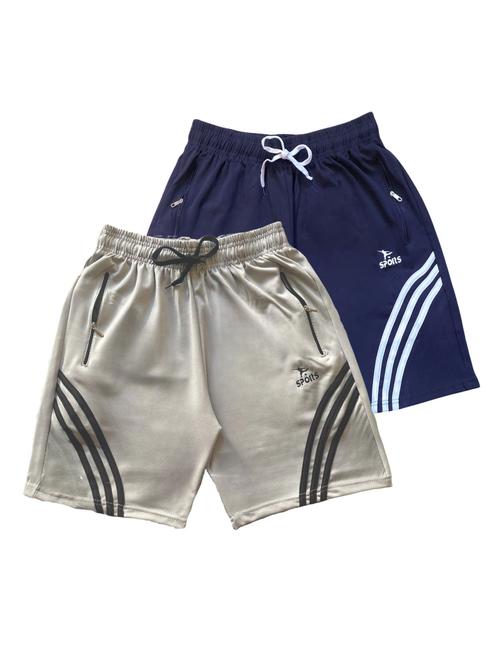 kids pack of 2 striped shorts  - 21345019 -  Standard Image - 0