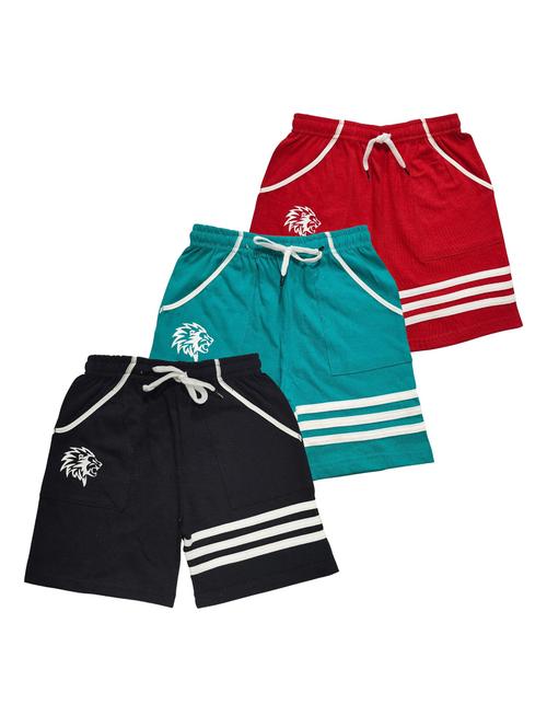kids pack of 3 striped shorts - 21345047 - Standard Image - 0