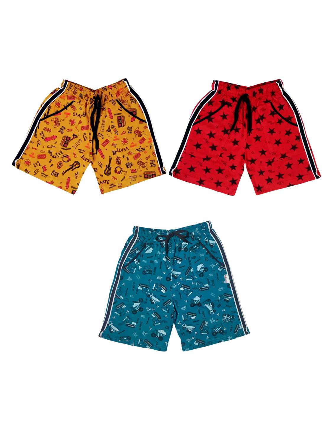 boys pack of 3 cotton shorts