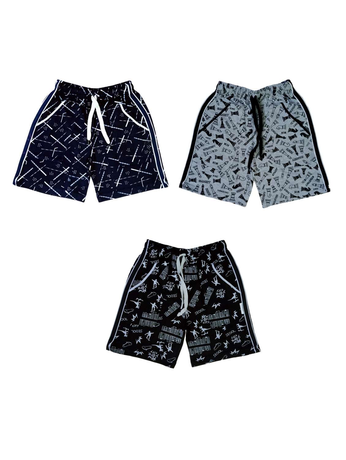 boys pack of 3 cotton shorts - 21345106 -  Zoom Image - 0